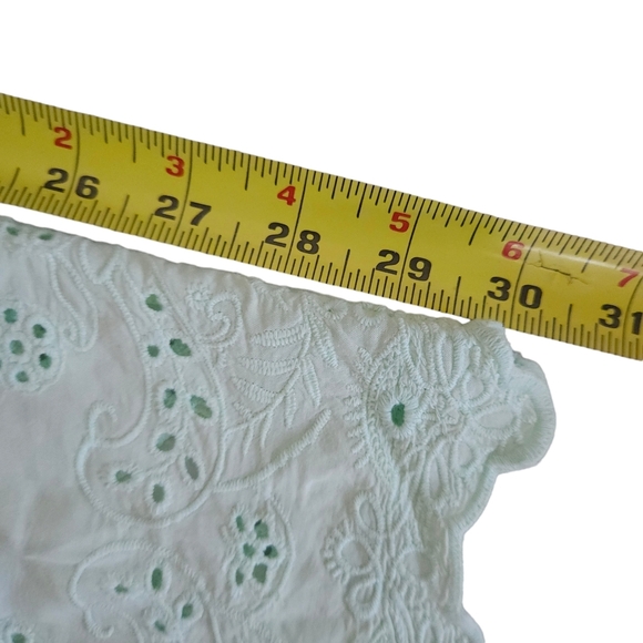 NWT Young Fabulous & Broke Geneva Wide Leg Tie Front Eyelet Pants Mint Green - Picture 9 of 9